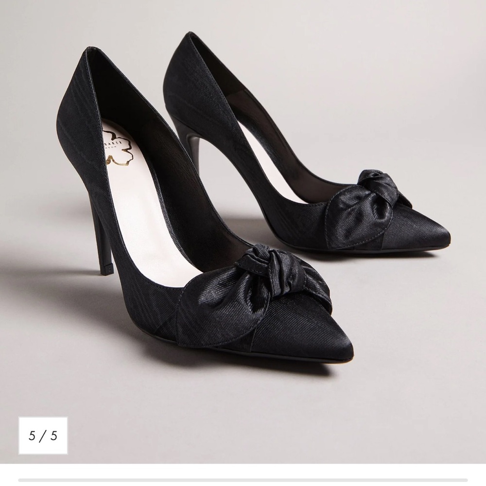 Ted Baker Hyana Satin Elegant Black Women's Heels